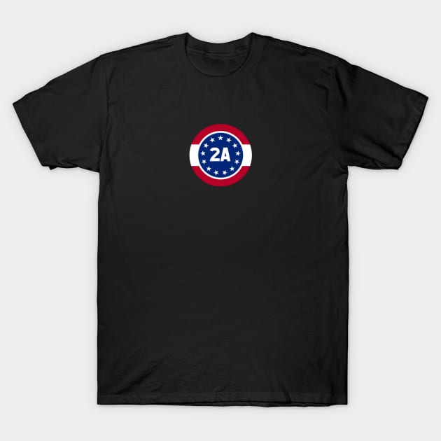 2A 2nd Amendment US Constitution Small Round Logo T-Shirt by carobaro